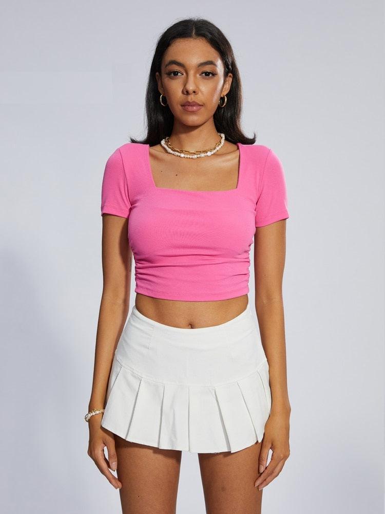 Y2K Barbie Crop Top - Retro 90s Fashion Grunge Outfit