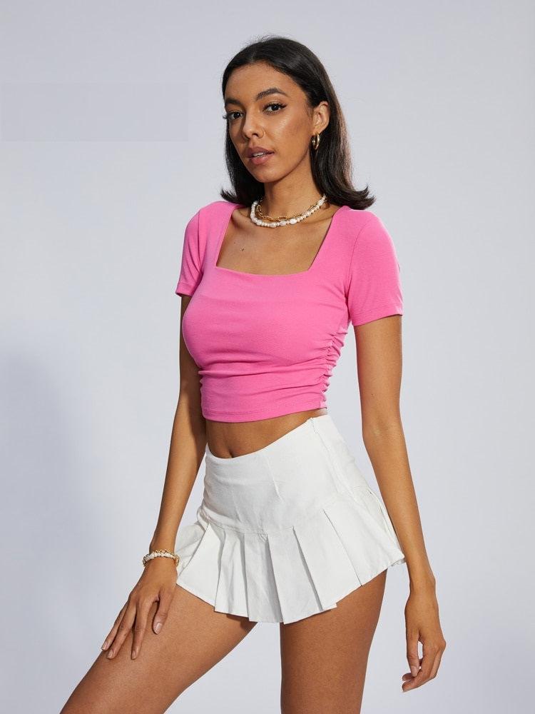 Y2K Barbie Crop Top - Retro 90s Fashion Grunge Outfit
