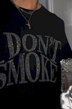 Y2K Grunge I Don't Smoke Tee - Retro 90s Fashion Statement Top