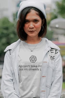 Y2K Retro Style AI Can't Take My Job Tee - Perfect for 90s and Y2K Outfits