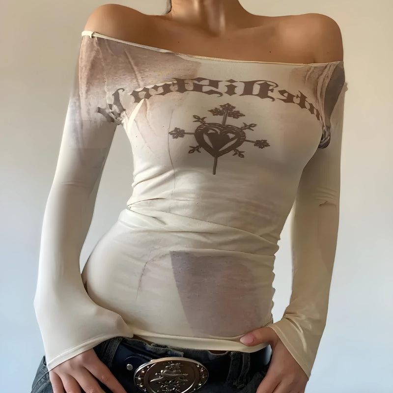 Y2K Retro Style Ante Distrad Top - Perfect for 90s and Y2K Summer Outfits