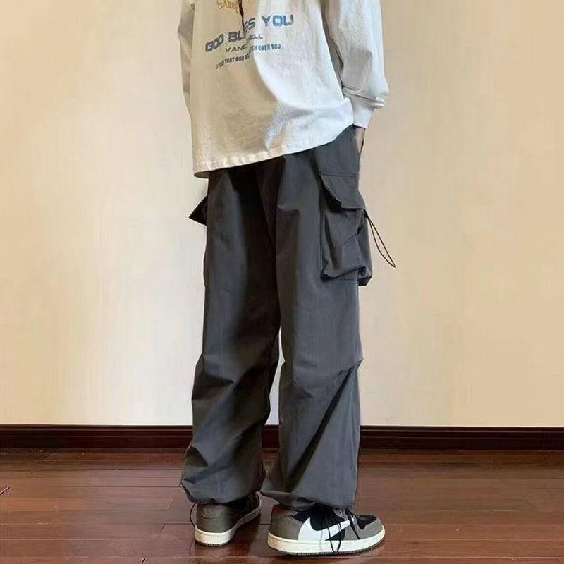 Y2K Retro Style Drawstring Cargo Pants - Perfect for 90s and Grunge Outfits