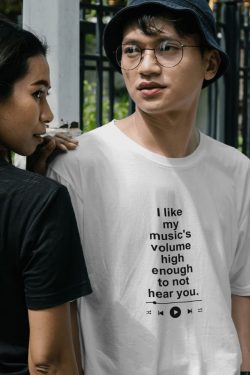 Y2K Retro Style I Like My Music's Volume Tee - Perfect for 90s and Grunge Outfits
