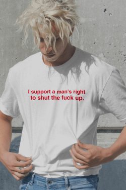 Y2K Retro Style I Support A Man's Right Tee - Perfect for 90s and Grunge Outfits