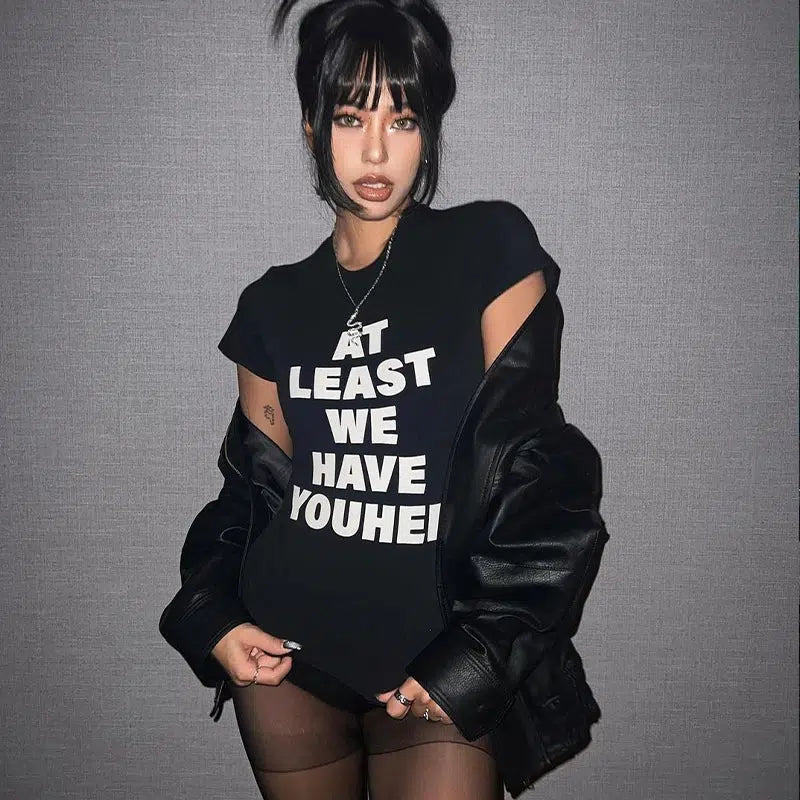 Y2K Retro Style Youhee Tee - Perfect for 90s and Y2K Summer Outfits