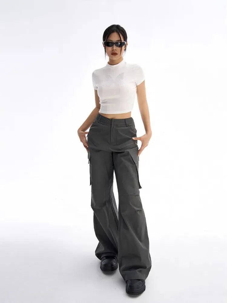 Y2K Streetwear Sport Cargo Pants - Retro 90s Grunge Style