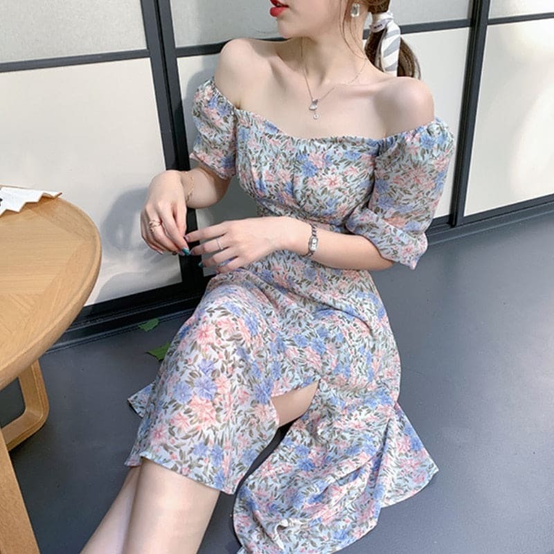 Chic Cottagecore Midi Dress with Y2K Aesthetic and Coquette Style for Effortless Elegance
