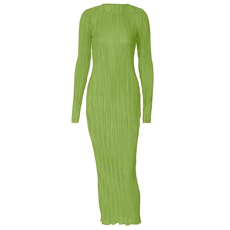 Chic Long Sleeve Ruffle Maxi Dress - Y2K Aesthetic, Coquette Style, Perfect for Fall