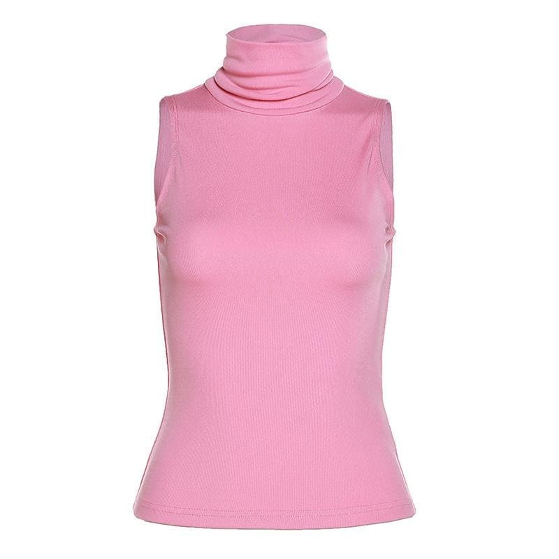 Chic Y2K Cowl Neck Top - Cute Sleeveless Design for Coquette & Grunge Aesthetic Lovers
