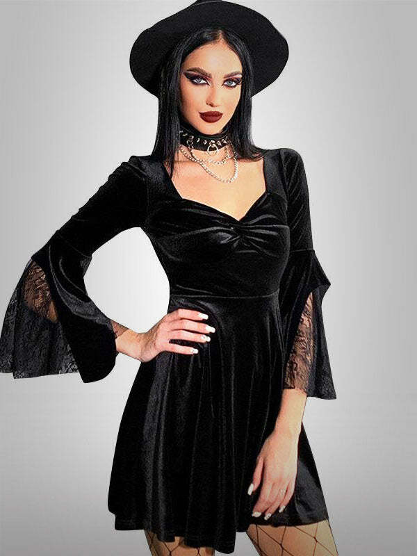 Chic Y2K Velvet Dress - Coquette Aesthetic with Grunge Vibes for Effortless Style