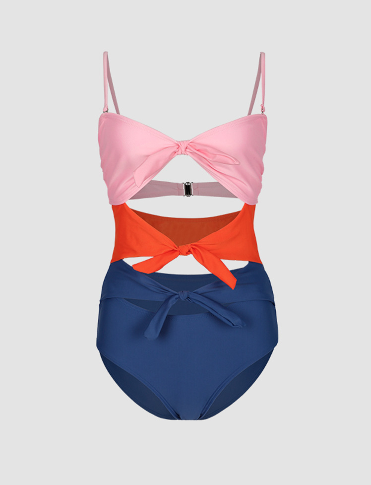 Colorful Bow One Piece Swimwear - Y2K Aesthetic, Cute & Comfy for Summer Vibes