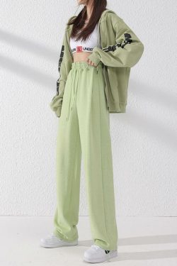 Comfy Y2K Aesthetic Drawstring Sweatpants for Cozy Grunge and Coquette Outfits