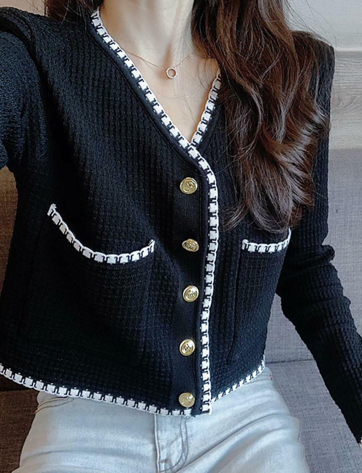 Coquette Aesthetic Button-Up Knit Cardigan - Y2K Fashion Layering Essential