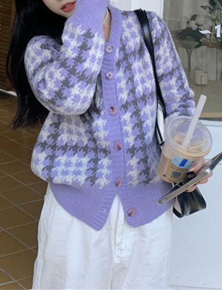 Coquette Aesthetic Button Loose Knit Cardigan Jacket - Y2K Fashion & Grunge Style Essential