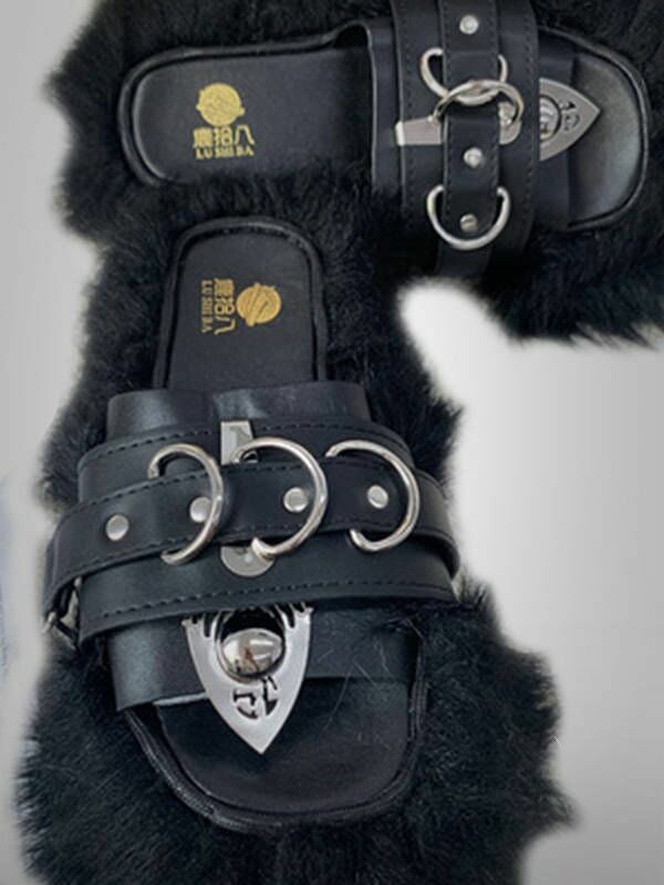 Coquette Aesthetic Fluffy Slippers - Cute Cozy Footwear for Y2K & Grunge Style Lovers