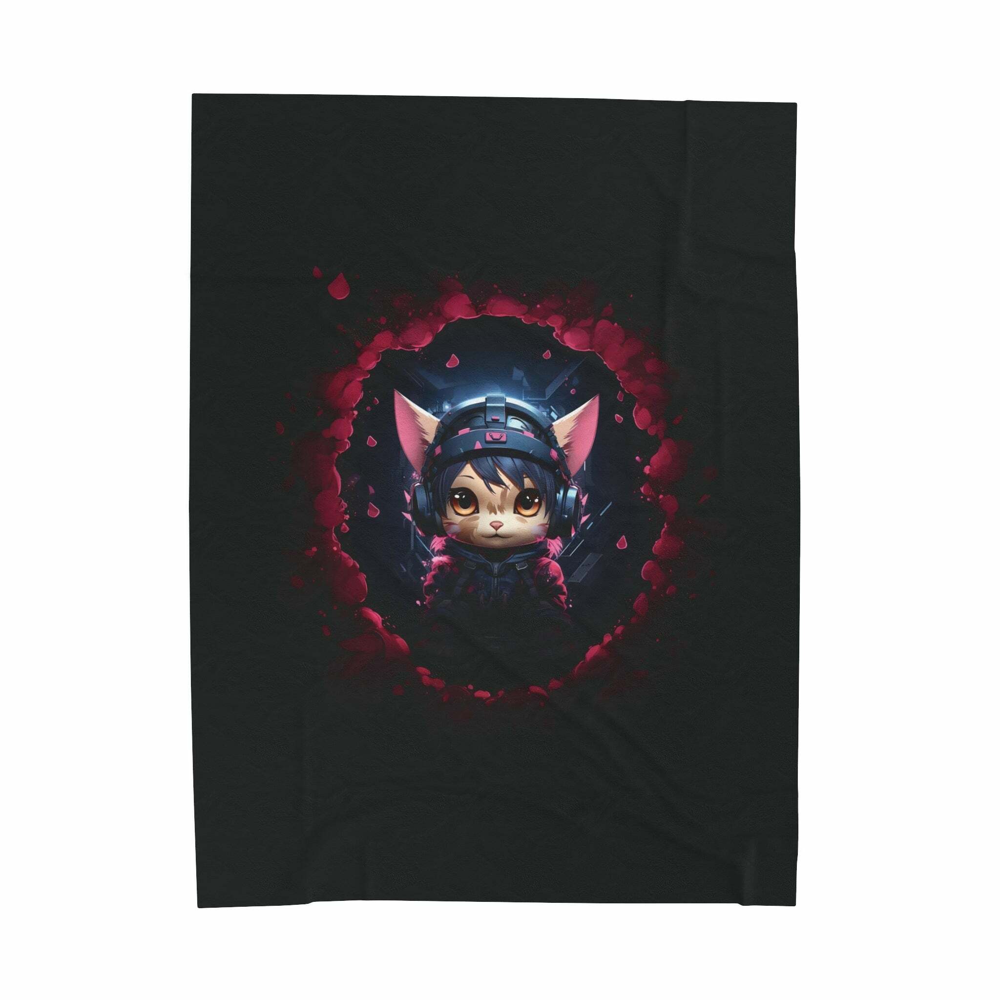 Coquette Aesthetic Kawaii Cat Blanket - Y2K Style Soft Plush Throw for Cozy Vibes