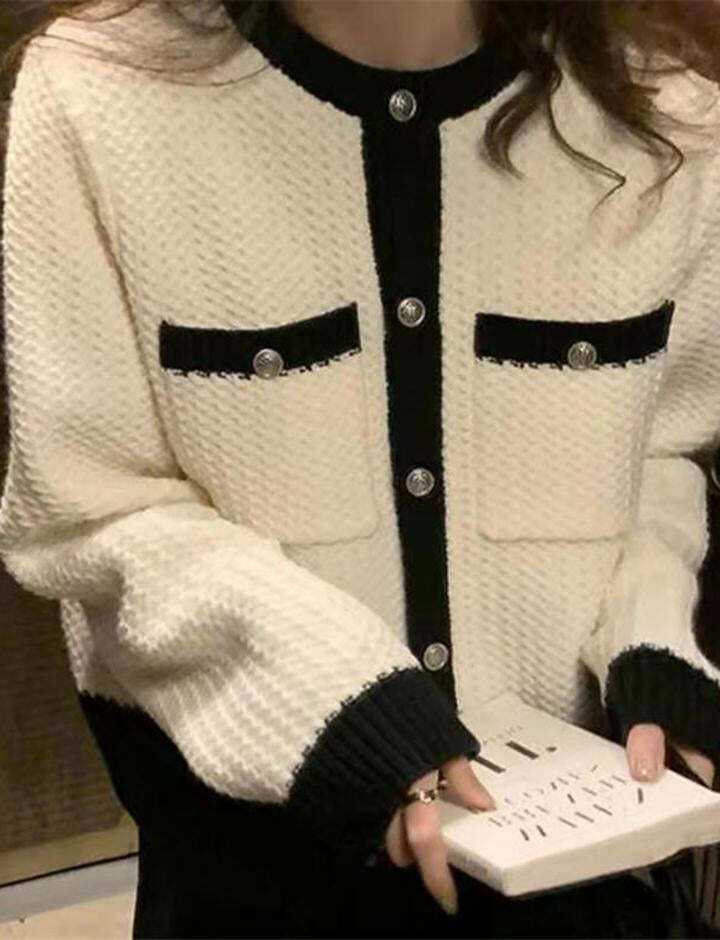Coquette Aesthetic Knitted Cardigan - Y2K Fashion Thin Sweater for Cute Outfits