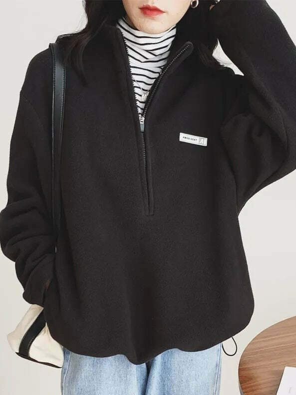 Coquette Aesthetic Korean Velvet Hoodie - Y2K Fashion Comfy Top for Cute Outfits