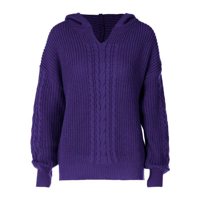 Coquette Aesthetic Long Sleeve Knitted V-Neck Hoodie - Y2K Fashion Comfy Top