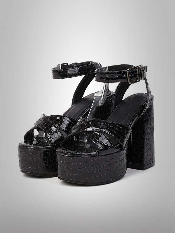 Coquette Aesthetic Y2K Sandals - Cute Platform Mary Janes for Grunge & Pastel Goth Styles