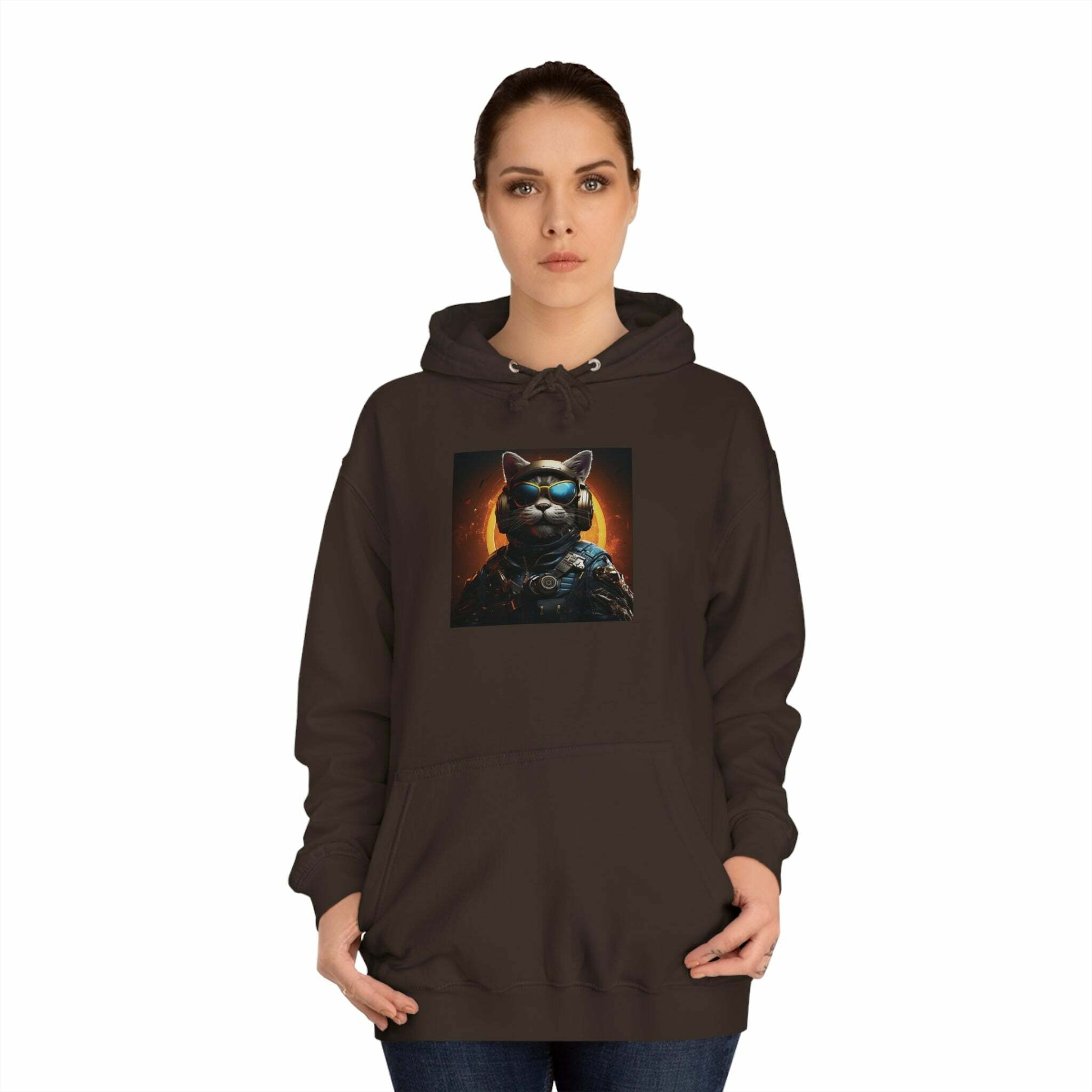 Coquette Y2K Spacecat Hoodie - Cute Pastel Goth Aesthetic for Grunge and Soft Girl Styles