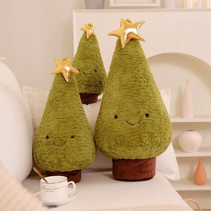 Cozy Christmas Tree Plush Toy - Y2K Aesthetic Holiday Decor for Cute Rooms