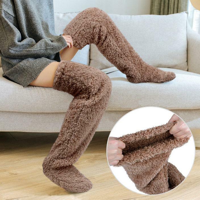 Cozy Solid Thigh High Stockings for Y2K Fashion, Grunge Aesthetic, and Cute Outfits