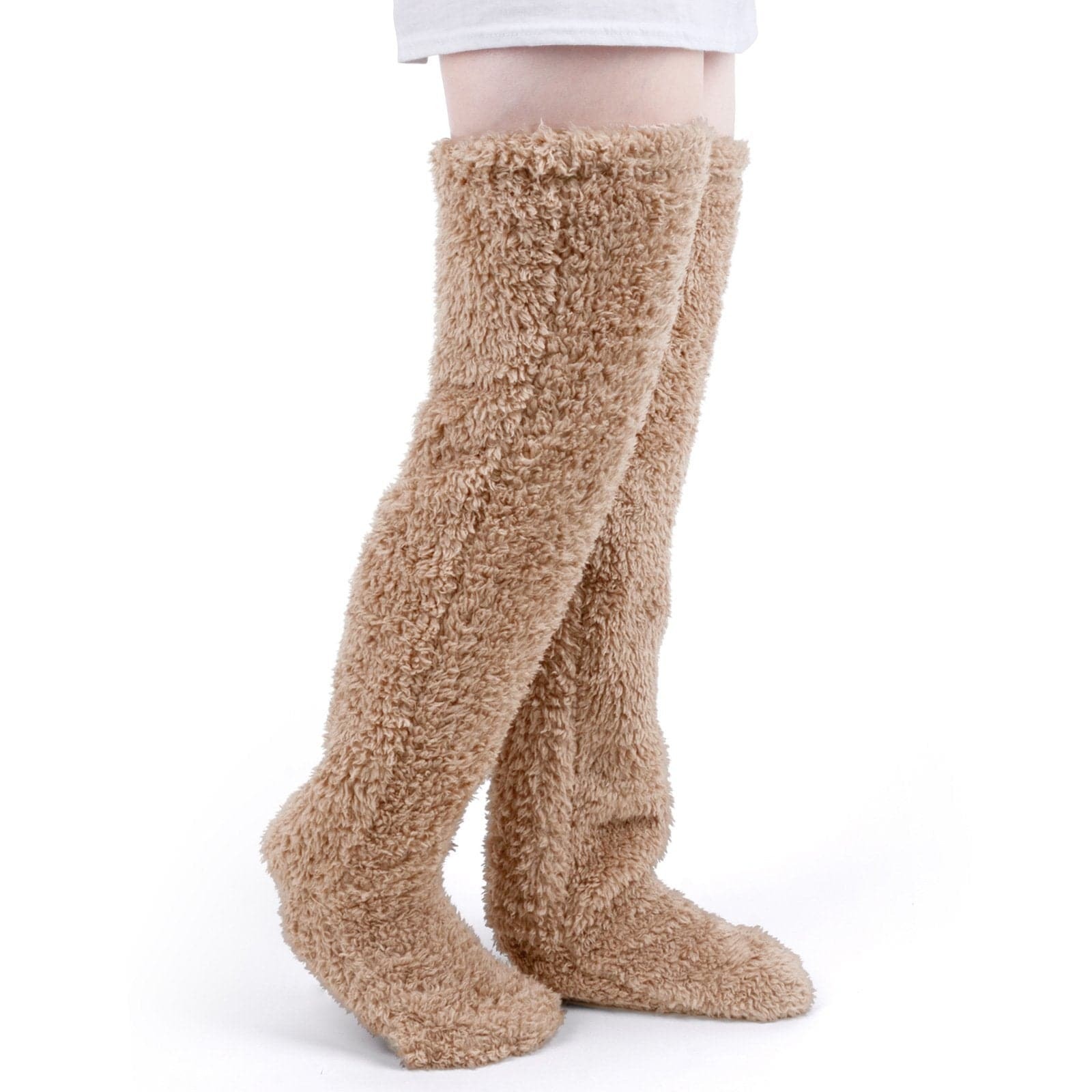 Cozy Solid Thigh High Stockings for Y2K Fashion, Grunge Aesthetic, and Cute Outfits