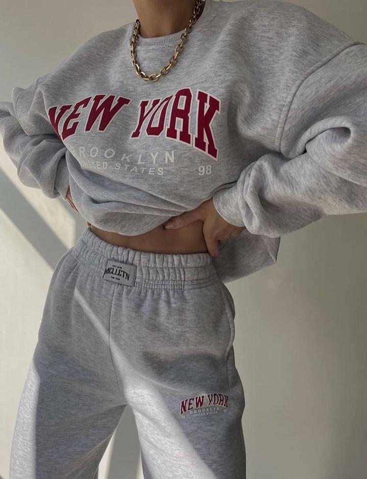Cozy Y2K Aesthetic Fleece Sweater & Pants Set - Cute Grunge Style Outfit for Fall