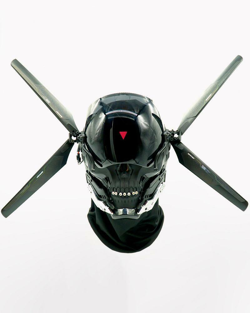 Cyberpunk Skull Glowing Mask for Y2K Aesthetic, Grunge Style, and Comfy Outfits