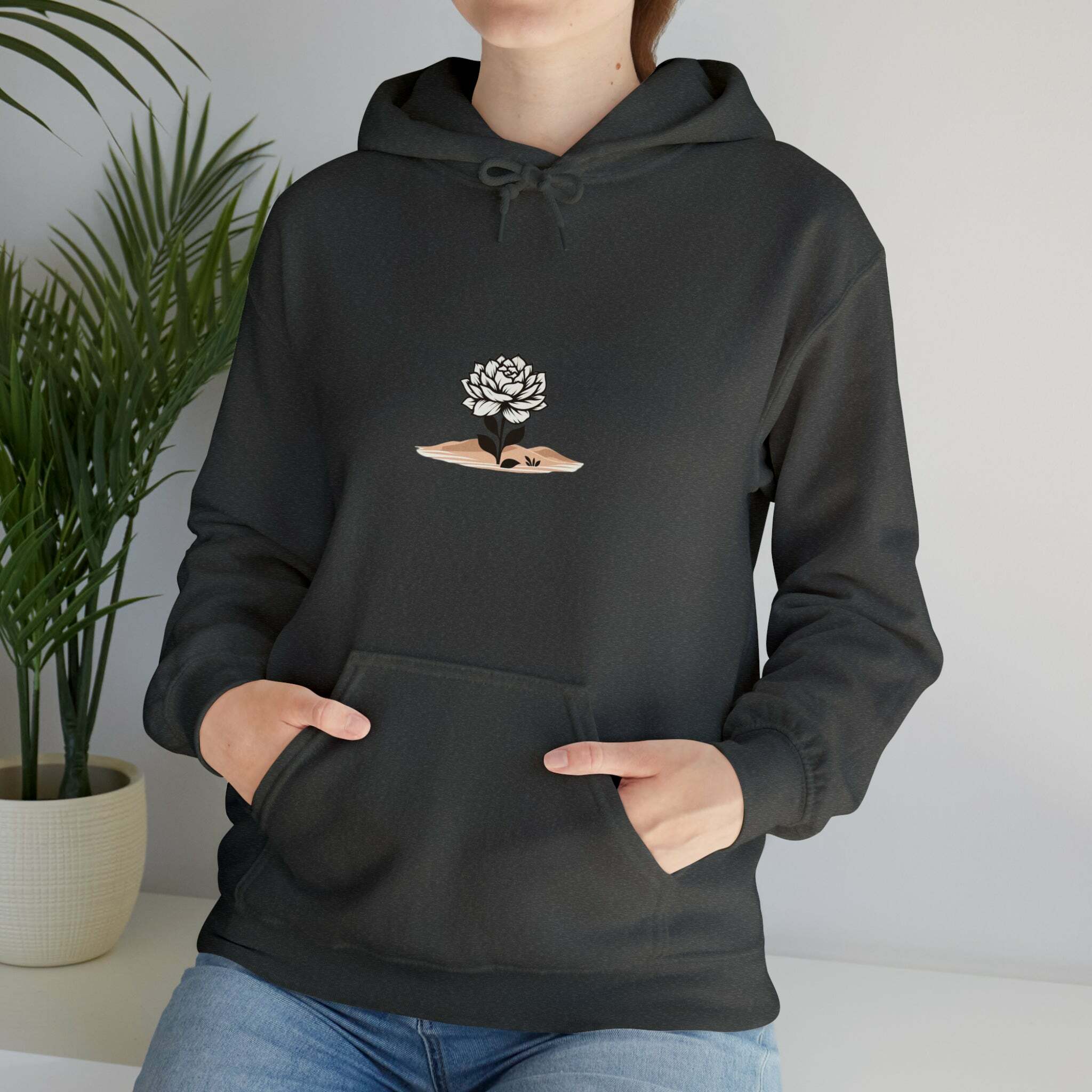 Desert Rose Y2K Aesthetic Hoodie - Cute Grunge Style with Coquette and Pastel Goth Vibes