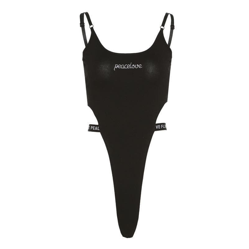 Embroidered Hollow Out Bodysuit - Y2K Fashion, Coquette Aesthetic, Cute Tops & Grunge Style
