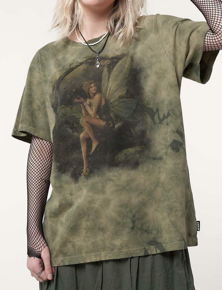 Fairy Grunge Aesthetic Oversized T-Shirt - Y2K Fashion, Cute Tops, and Comfy Style