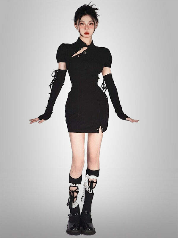 Familiar Strangers Back Bow Dress - Y2K Aesthetic, Coquette Style, Cute & Comfy Fashion