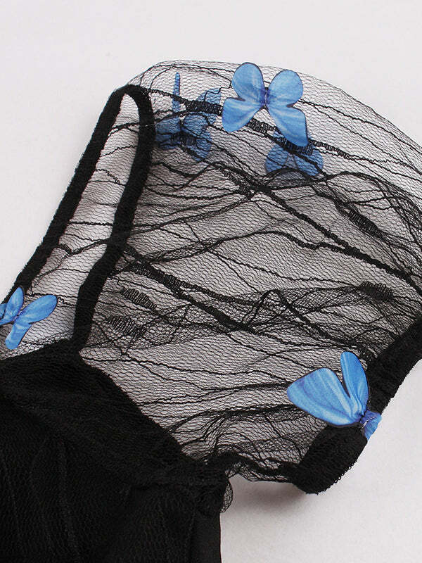 Find A Way Y2K Butterfly Lace Up Dress - Coquette Aesthetic with Grunge Vibes