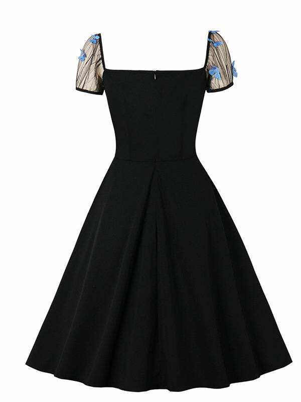 Find A Way Y2K Butterfly Lace Up Dress - Coquette Aesthetic with Grunge Vibes