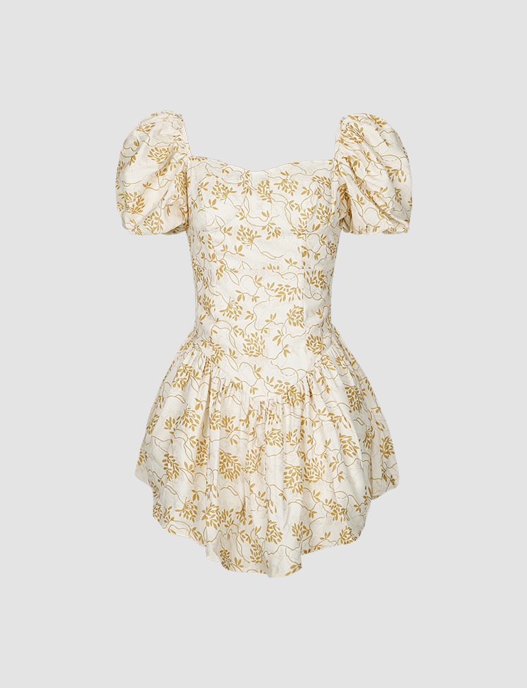 Floral-Print Y2K Corset Mini Dress - Coquette Aesthetic with Grunge and Pastel Goth Vibes