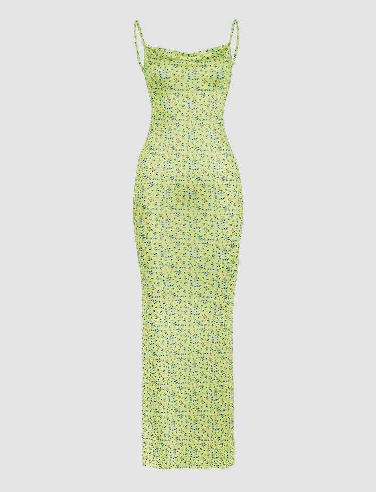 Floral Backless Cami Dress - Y2K Aesthetic, Coquette Style, Cute Summer Outfit