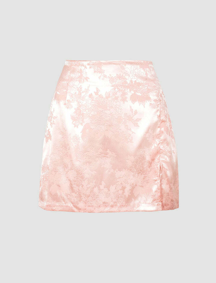 Floral Print Y2K Aesthetic Mini Skirt - Cute Coquette Style for Trendy Outfits