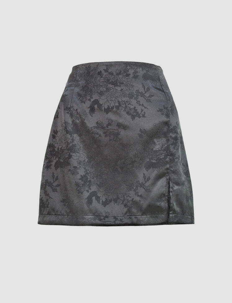Floral Print Y2K Aesthetic Mini Skirt - Cute Coquette Style for Trendy Outfits