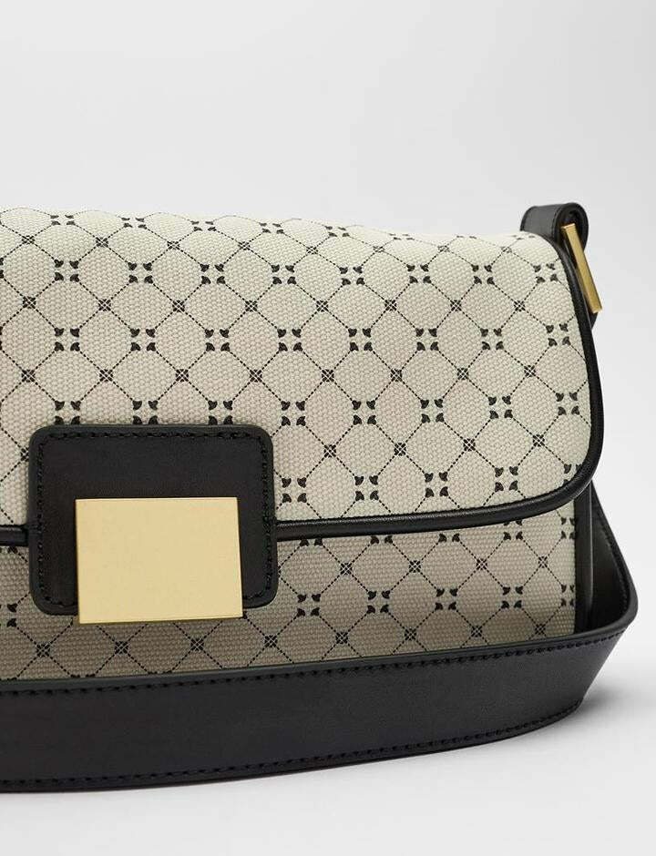 Geometric Print Y2K Aesthetic Shoulder Bag - Cute Coquette Style for Trendy Outfits