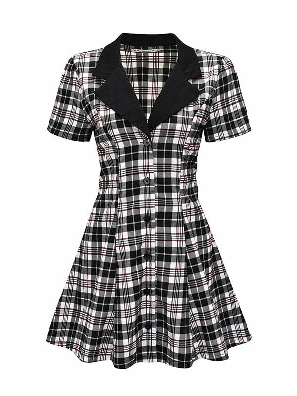 Go With Me Vintage Plaid Dress - Y2K Aesthetic, Coquette Style, Cute & Comfy Fashion