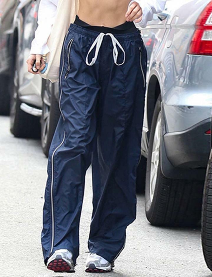 Gorpcore-Inspired Contrasting Lace-Up Low-Rise Cargo Pants for Y2K and Grunge Aesthetic