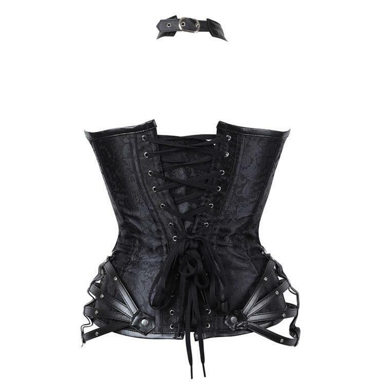 Gothic Halter Tube Corset Top - Y2K Grunge Aesthetic, Coquette Style, Cute Crop Top