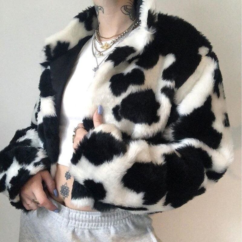 Gothic Y2K Crop Coat - Grunge Aesthetic Outerwear for Coquette and Soft Girl Styles