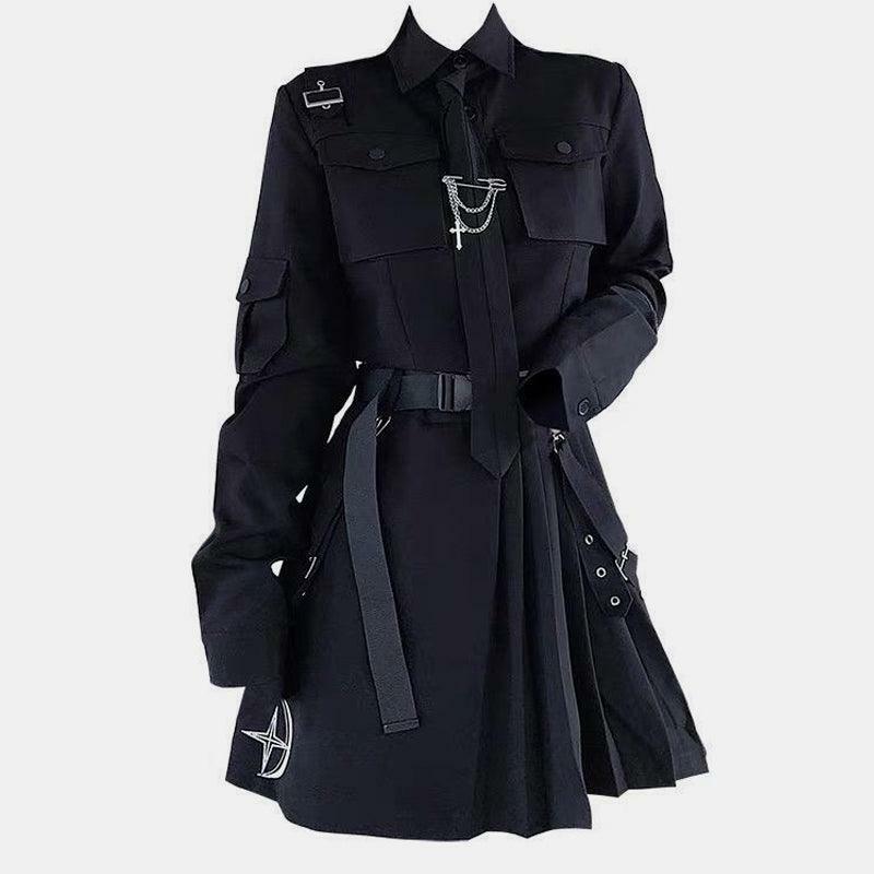 Gothic Y2K Short Suit & Skirt Set - Grunge Aesthetic with Coquette Style Touch
