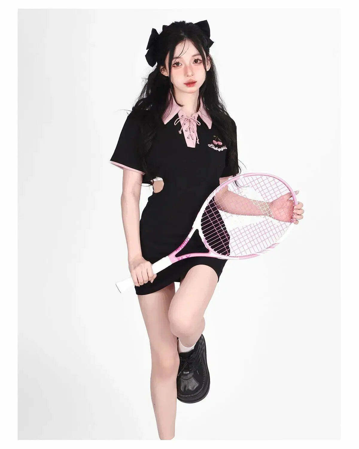 Kawaii Cherry Dress - Y2K Aesthetic Cute Top with Coquette Style for Trendy Outfits