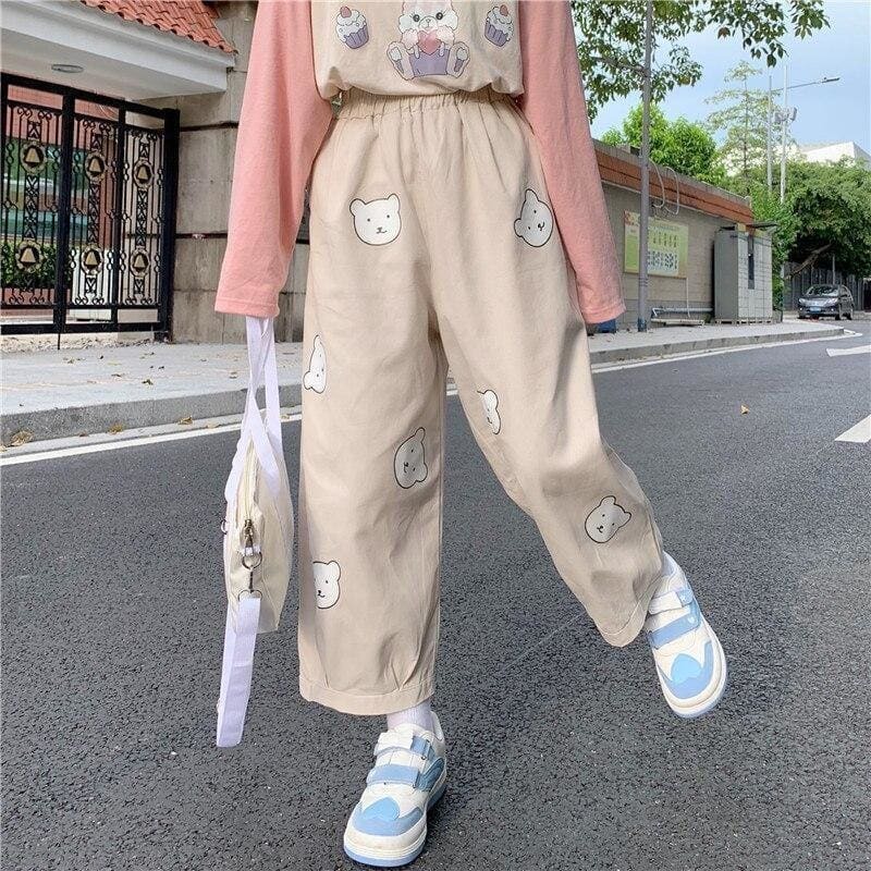 Kawaii Soft Girl Y2K Cargo Pants - Cute Pastel Aesthetic for Comfy Grunge Style Outfits