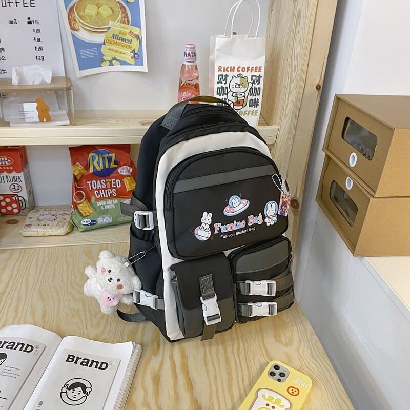 Kawaii Waterproof Candy Backpack | Cute Pastel Goth Aesthetic Bag for Y2K & Coquette Style