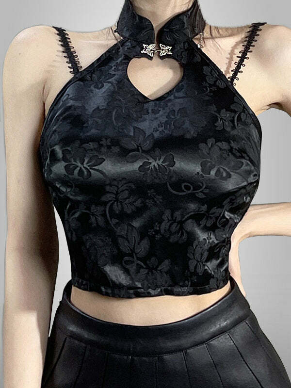 Kiss Goodbye Butterfly Floral Crop Top - Y2K Coquette Aesthetic Cute Fashion Top